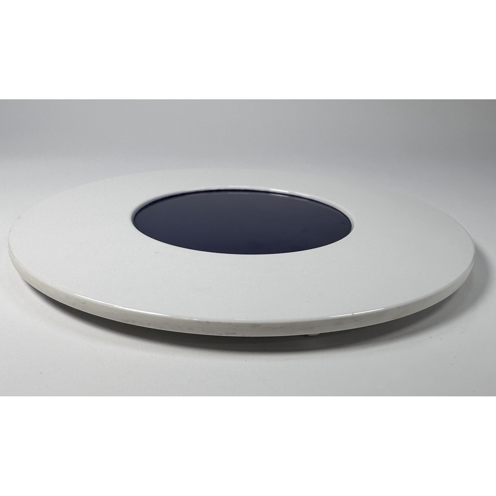 Tupperware Cool Spot Dark Trivet Spoon Rest VTG‎ Navy Blue & White 2828A-6  7 in